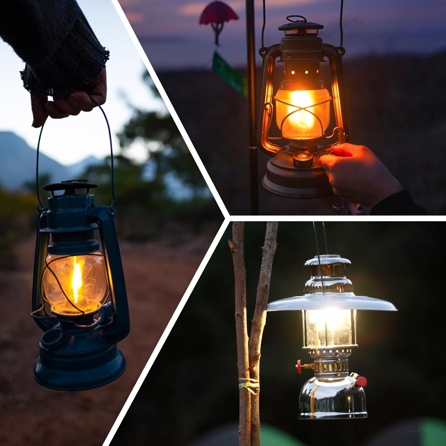 QINLECTRI 12 Pack Lantern Mantles Gas Lantern Mantles 3-Layer Gas Mantles Accordion Shape #95 Insta-Clip image number 6