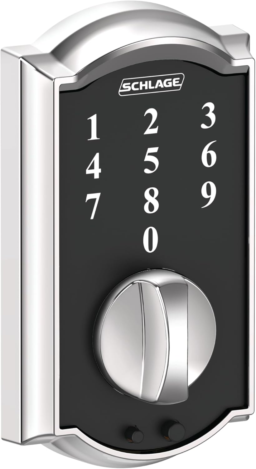 Schlage Touch Camelot Deadbolt (Bright Chrome) BE375 CAM 625 image number 6