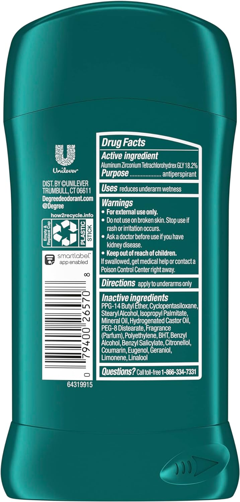 Degree Men Dry Protection Antiperspirant, Sport 2.7 Oz (Pack of 6) image number 3