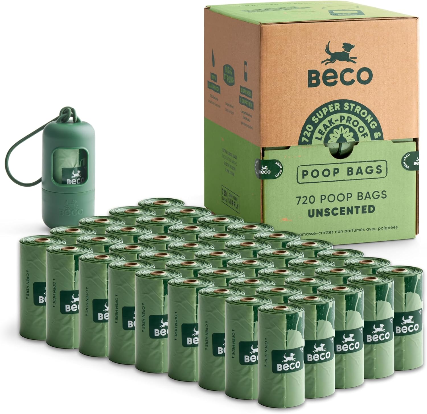 Beco Unscented Poop Bags 720Pk W/Dispenser image number 4