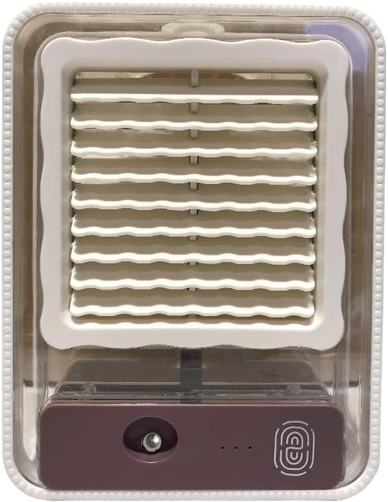 Portable Personal Air Conditioner Fan Mini Air Cooler Desk Fan USB Rechargeable (Green)