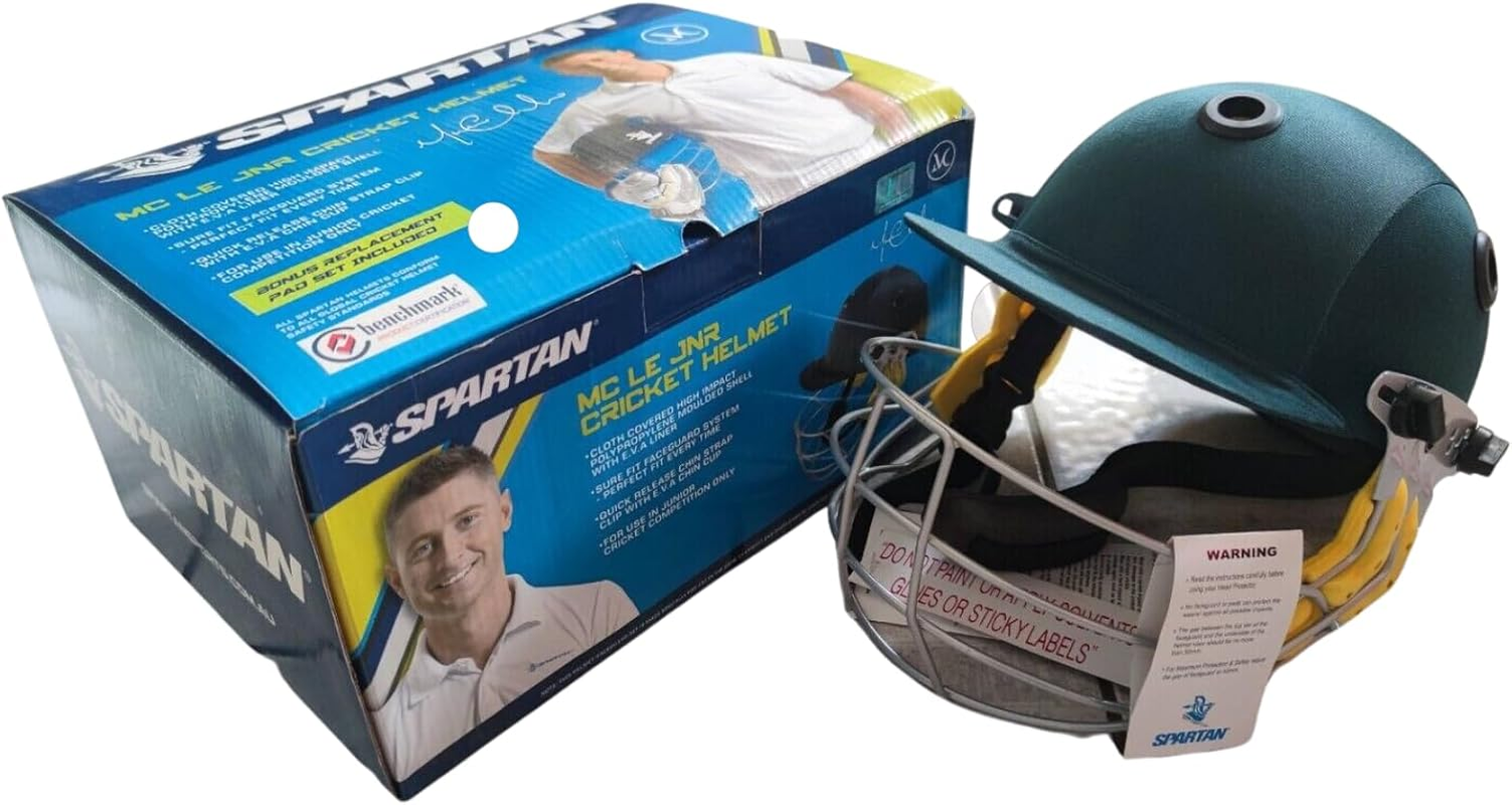 Spartan MC LE Jnr Junior Cricket Helmet Youth - Large Size - Green