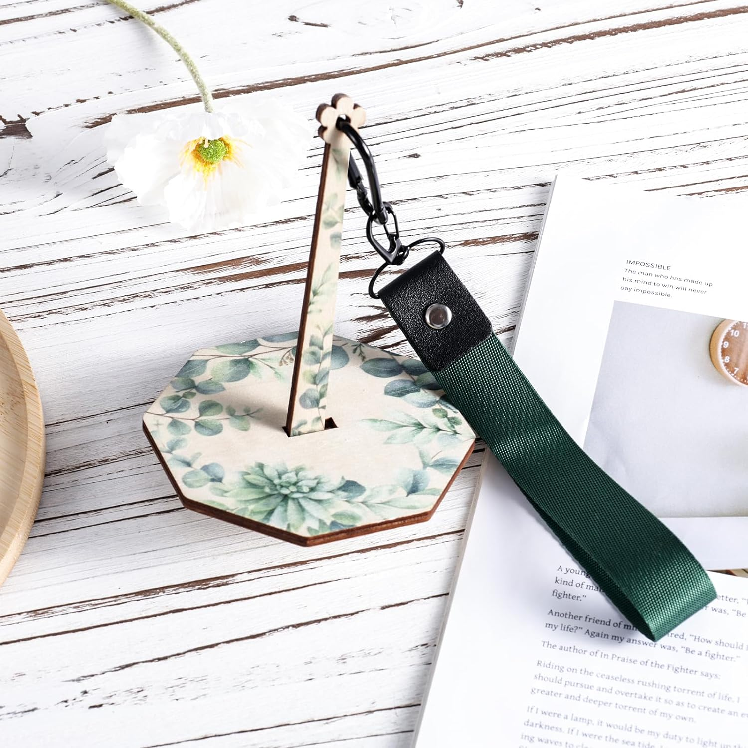 Wrist Yarn Holder, Wood Yarn Ball Holder with Wristband Portable Spinner Knitting Supplies Stand Crocheting Craft Lover image number 3