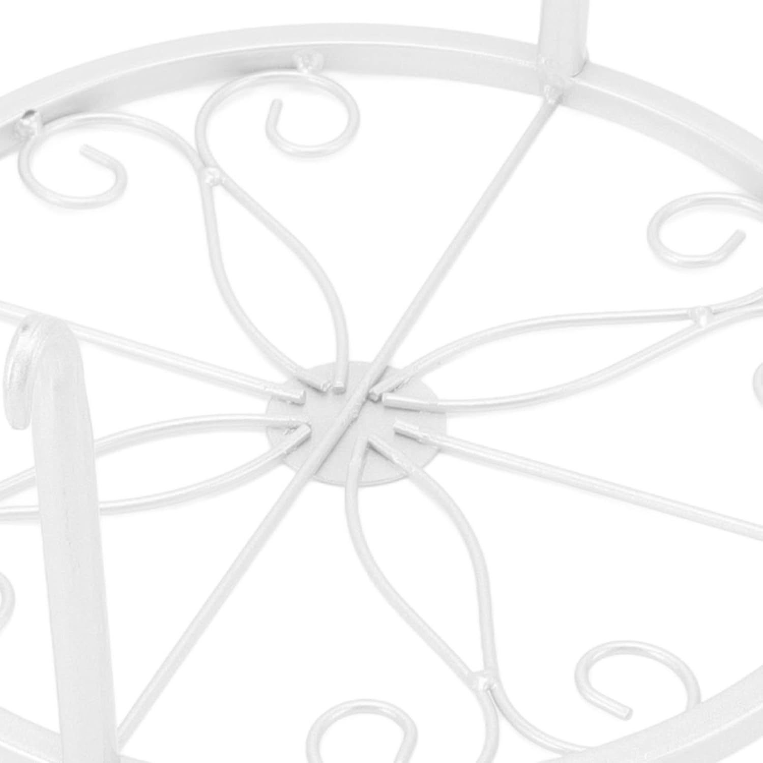 Single Layer Iron Plant Stand Stands Floor Standing Low Plant Pot Rack Potted Plant Stand Flower Pot Shelf Indoor Outdoor Corner Shelf for Planters Vases Lanterns Ornaments Books (White) image number 6