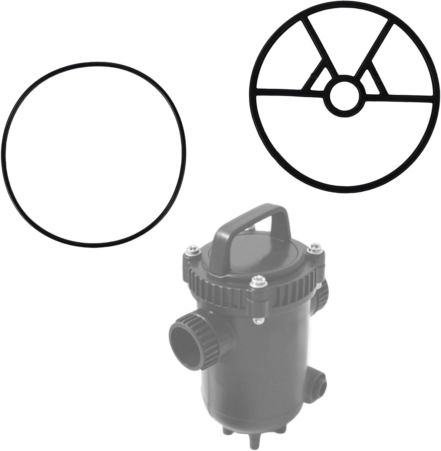 2Pcs Pool Filter Spider Gasket Kit Compatible with Hayward Vari-Flo SP0714T/SPX0714CA, Include 1Pcs Multiport Valve Spider Gasket and 1Pcs O-Ring for Pool Filter Parts Replacement(Black) image number 1