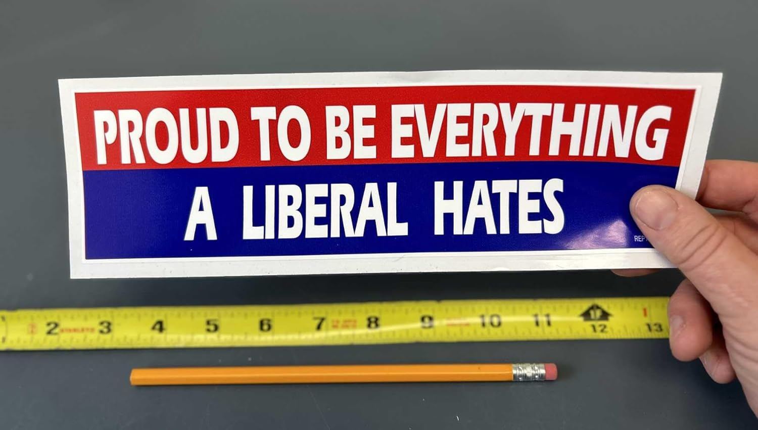 Gear Tatz - Proud to BE Everything a Liberal Hates - Political Bumper Sticker - 3 X 10 Inches - Professionally Made in the USA - Vinyl Car Decal image number 3