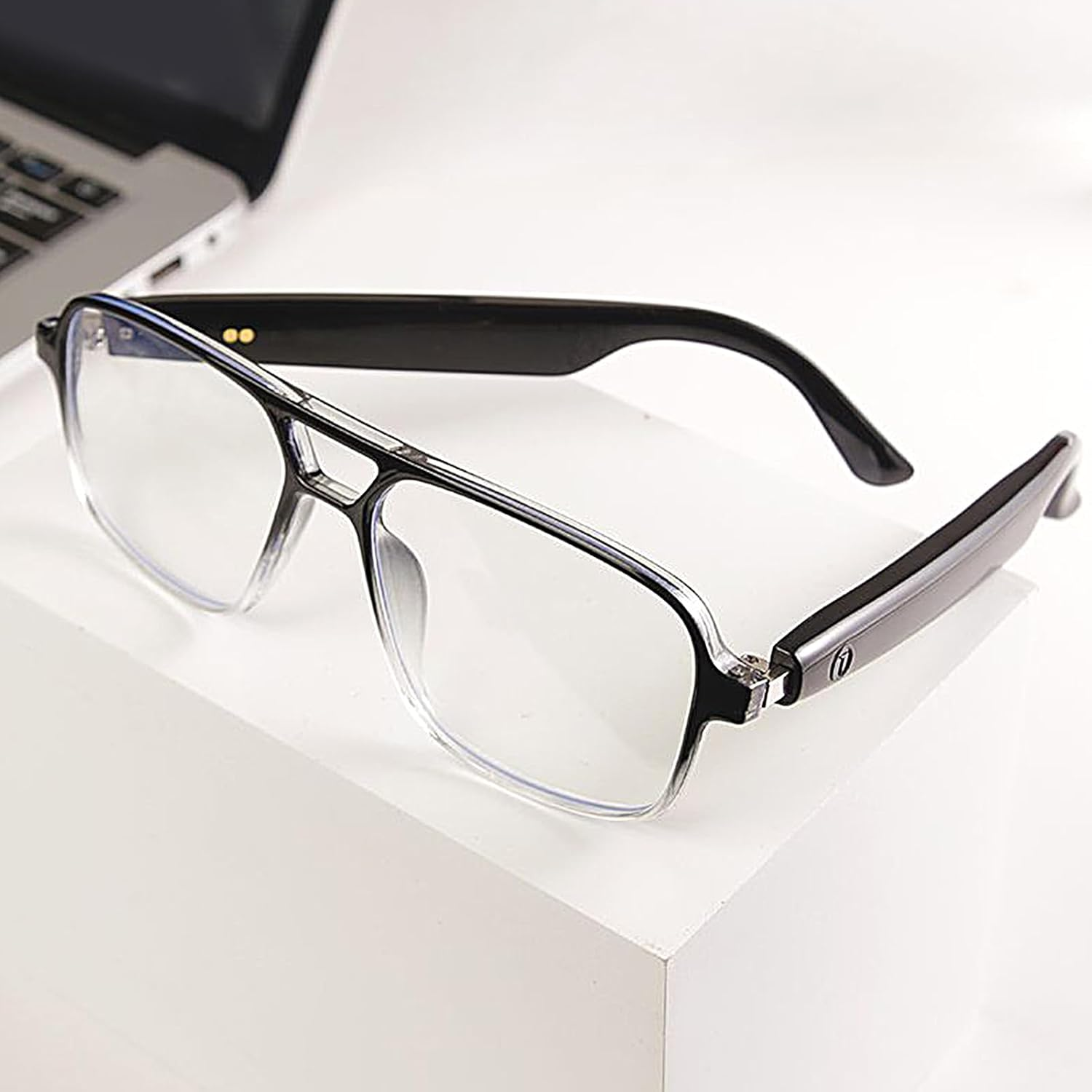 Rukjmqi Smart Glasses | Smart Glasses with Ai | Wireless Intelligent Eyewear for Men and Women Language Support