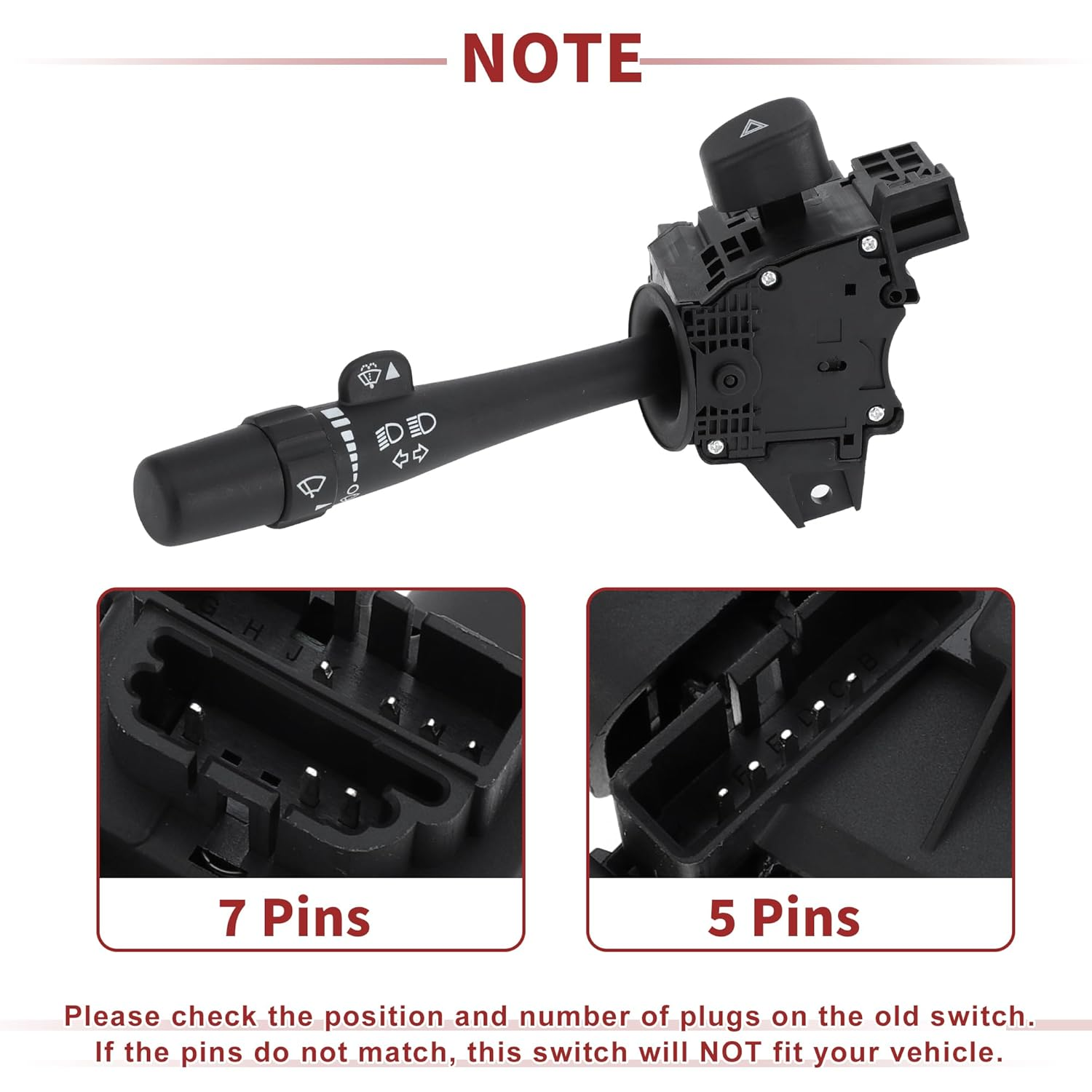 X AUTOHAUX Steering Column Turn Signal Switch Lever Multifunction Combination Switch for Chevrolet Silverado 1500 for GMC Sierra 1500 No.15849313 image number 6