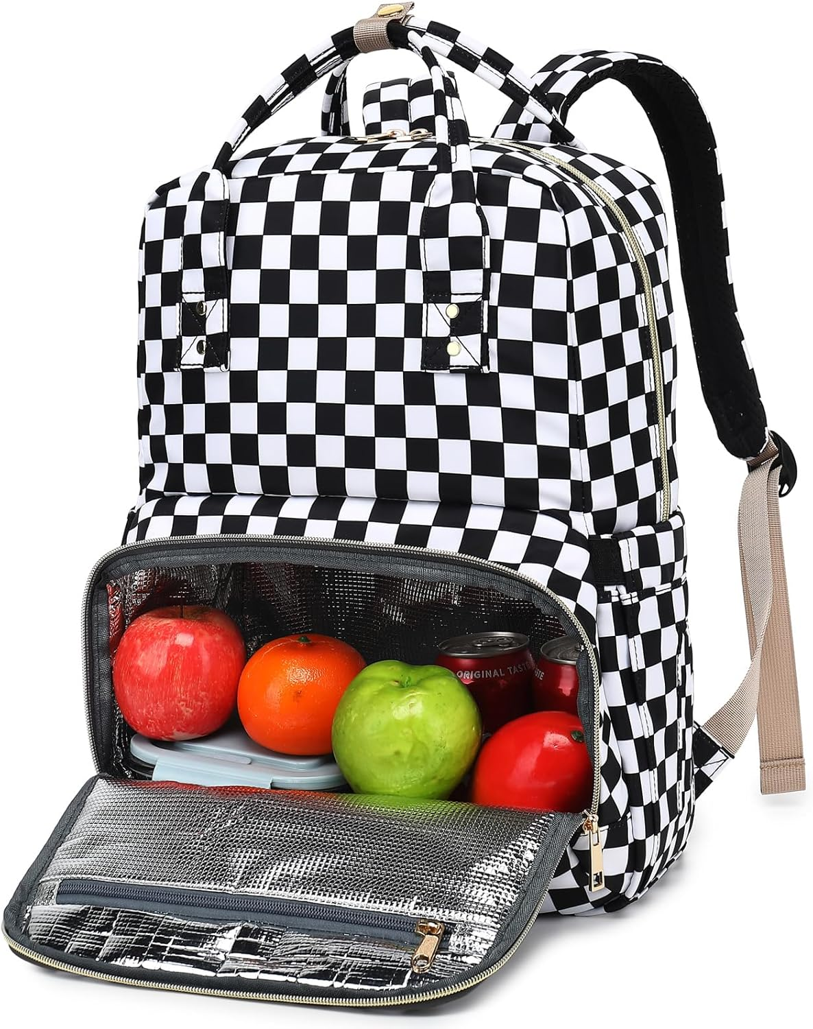 Lunch Backpack for Girls Women, Insulated Cooler 15.6 Inch Laptop Backpacks, Teacher Nurse Work Backpack Waterproof College School Bookbag