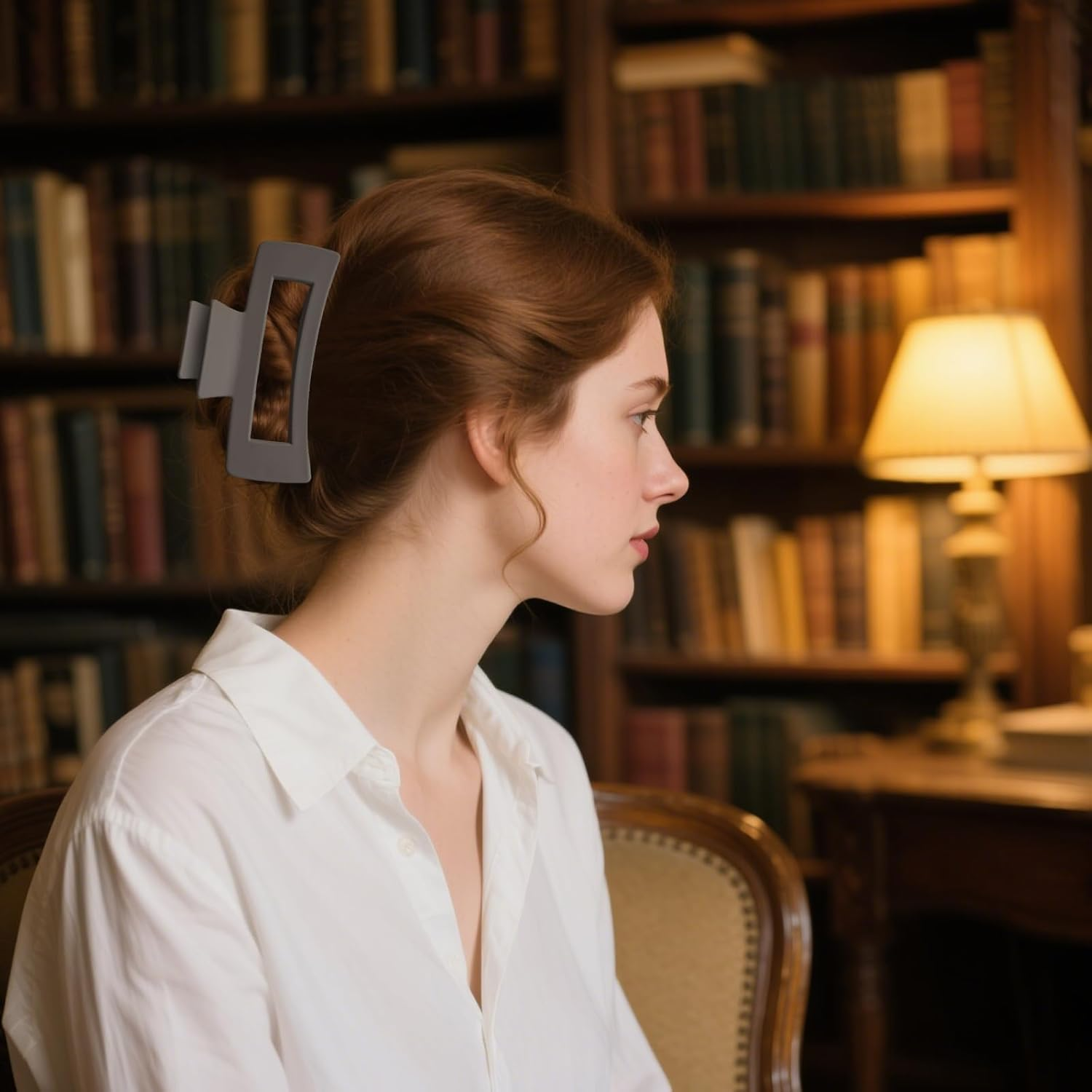 8Pcs Matte Hair Clips 4.33 Inch Hair Claw Clips Medium Women and Girls Hair Clips Versatile Commuter Rectangular Claw Clips Hairstyle Accessories Suitable for Women'S Thin and Medium Thick Curly Hair