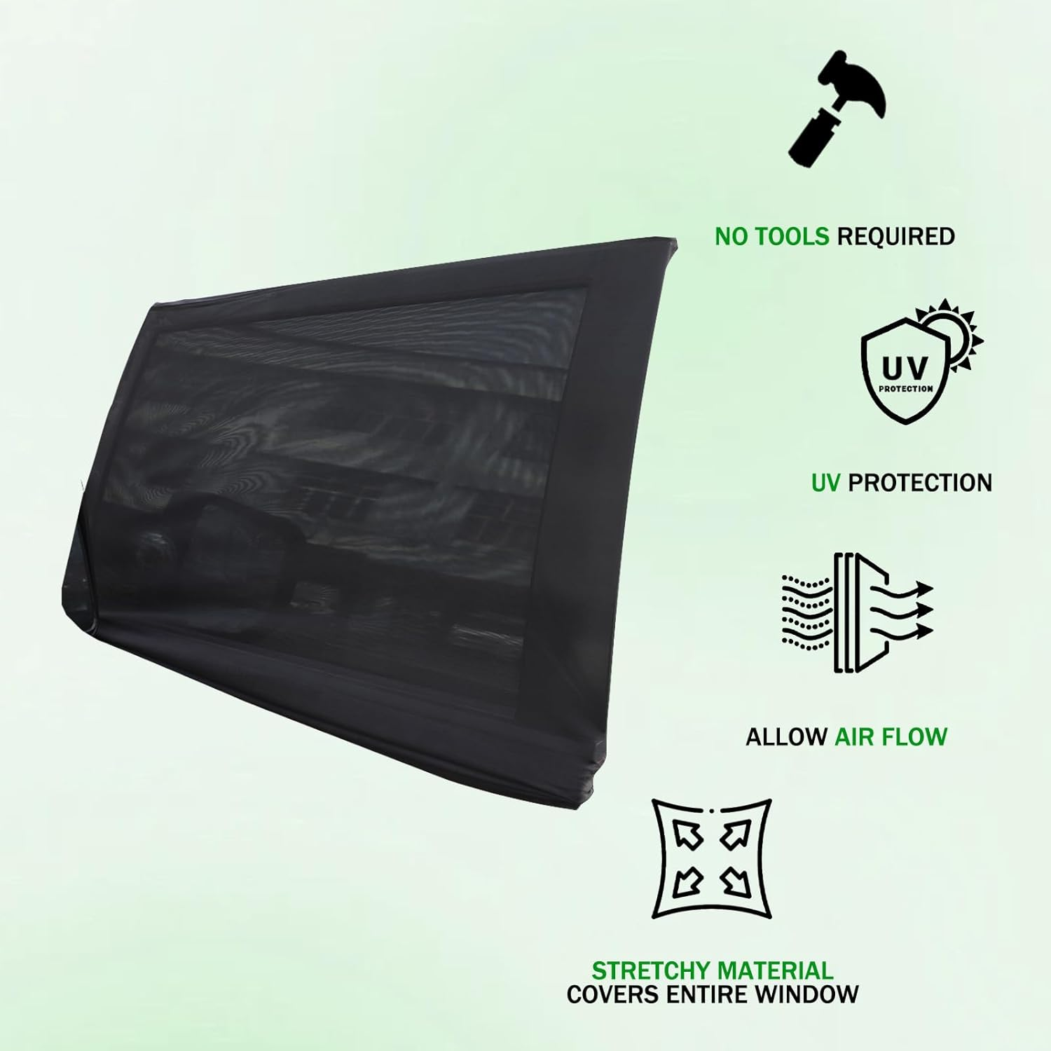 LLKUANG 100% Protection from Bugs for Toyota FJ Cruiser 2007-2021 Shade Breathable Mesh Car Curtains Door/Window Net Car Window Screens for Camping-2Pcs image number 2