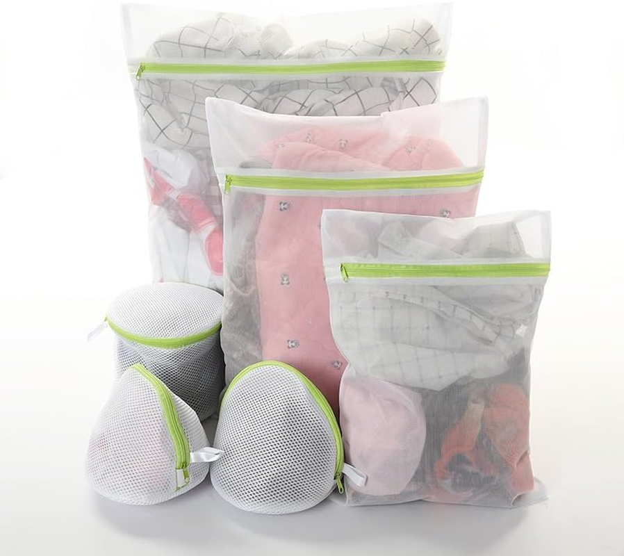 6Pcs Durable Mesh Laundry, Various Size Lingerie Bags for Delicates in Washer and Dryer- 3Pcs Bra Bag, 3Pcs Laundry Bags image number 6
