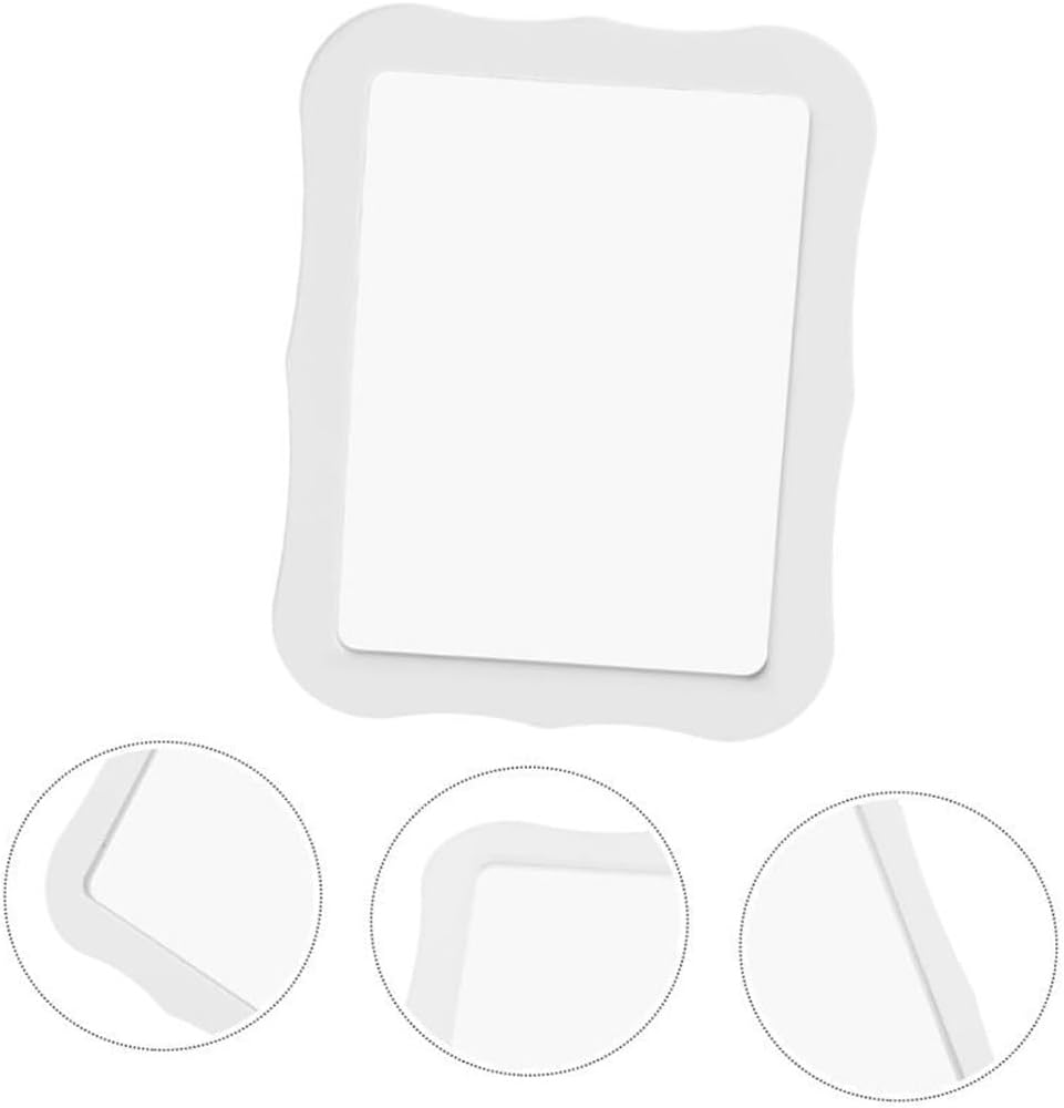 Mpowtech Gifts for Back to School Season,White Magnetic Locker Mirror - 5" X 7" Magnet Mirror for School, Bathroom, Workshop, Office,Small Mirrors for School Locker image number 3
