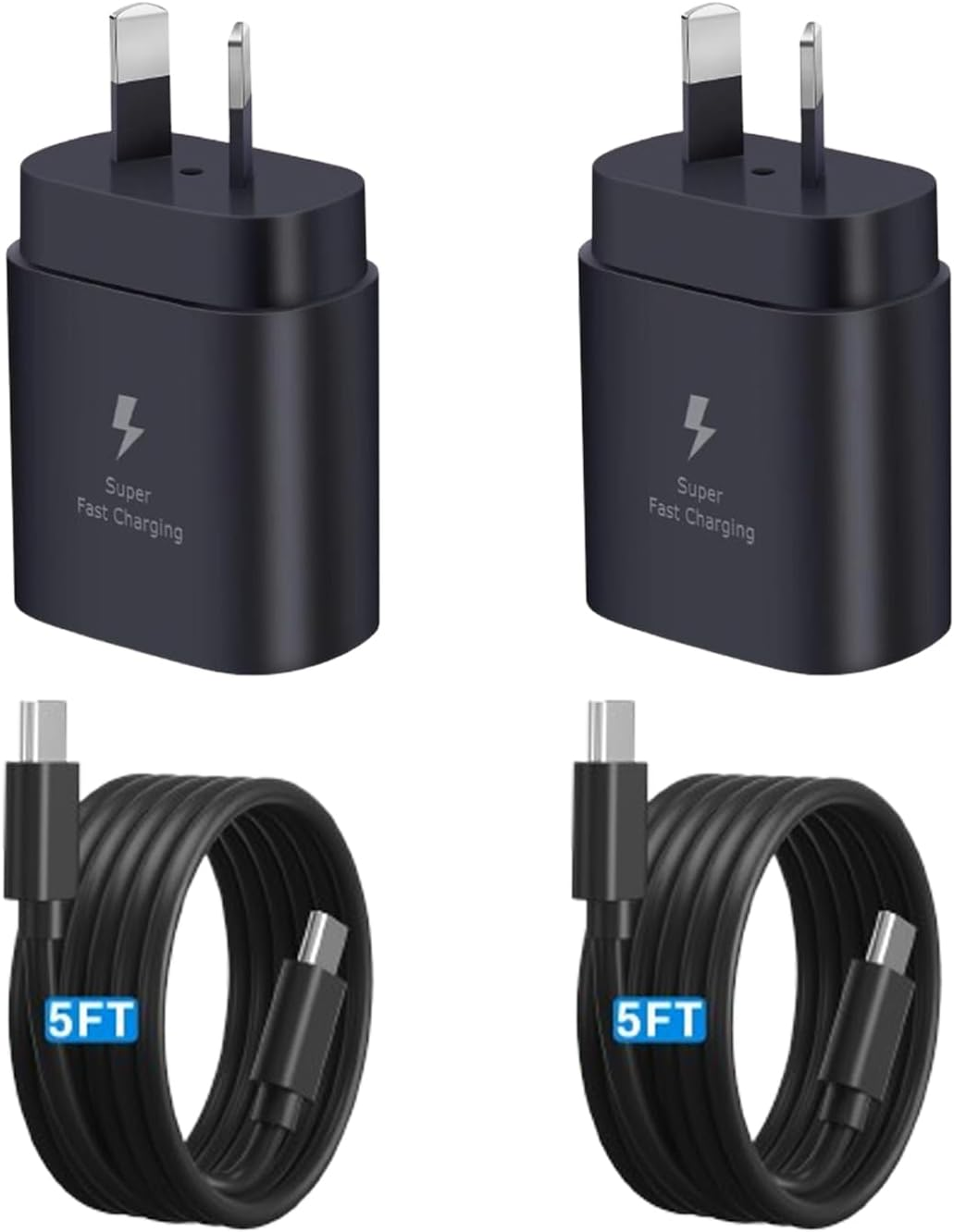 25W Super Fast Charger Compatible with Samsung,25W USB C Charger USB-C to C Cable, Wall Plug Compatible with Samsung Galaxy Ultra S24/S23/S22/S21[2-Pack] image number 3