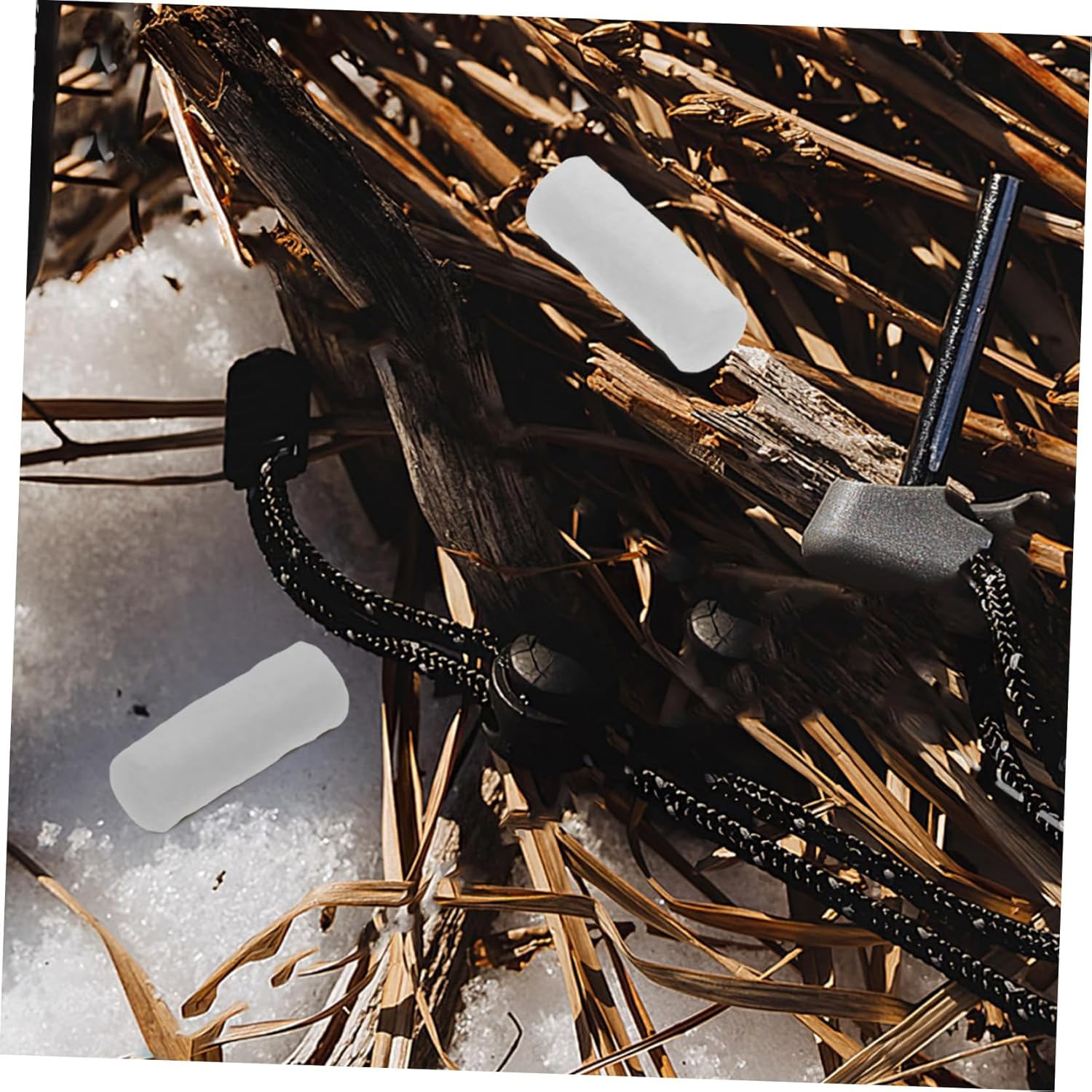 10Pcs Fire Kit Survival Emergency Fire Starter Pulp Cotton Wicks for Candle Making image number 2