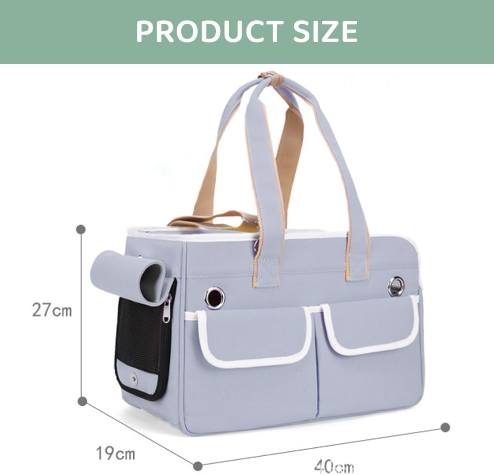 Collapsible Pet Carrier for Cats & Small Dogs up to 15&ndash;16 Lbs &ndash; Airline Approved Soft-Sided Travel Bag, Portable Design, Shoulder Strap, and Breathable Fabric for Outdoor or Indoor Use (Grey) image number 5