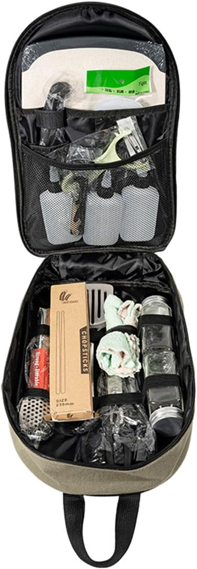Portable Camping Kitchen Utensil Set,Camp Cookware Utensils Organizer Travel Kit,16 Pieces Cookware Kit, Travel Grill Set image number 5