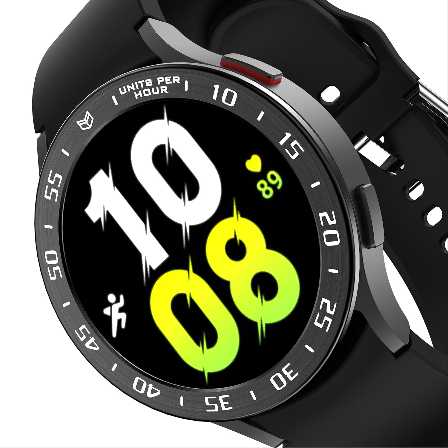 GIOPUEY Protective Ring Compatible with Samsung Galaxy Watch 5 44 Mm, Bezel Ring Bezel Styling Bezel Protective Case, Protective Ring Made of Aluminium Alloy Metal - A-Black image number 3