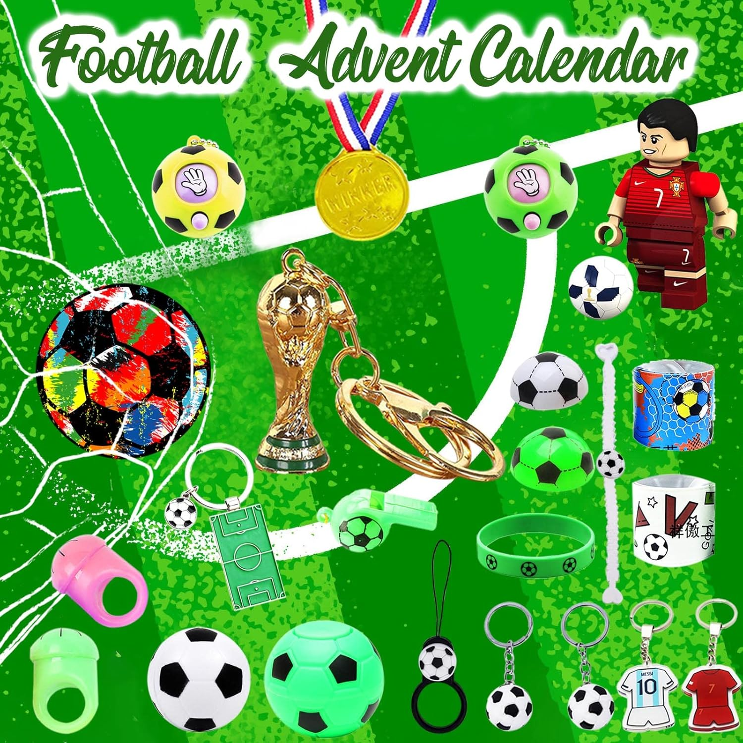 World Cup 2024 Advent Calendar Football Kit, 24 Days Christmas Countdown Advent Calendar with Football Set for Children image number 5