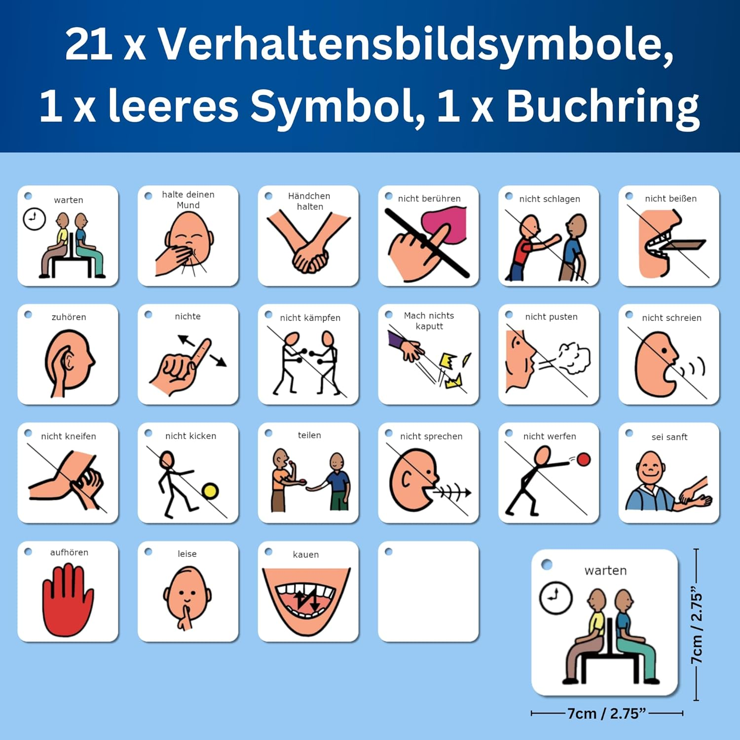 Plastic Visual Behaviour Keyring (German) image number 4