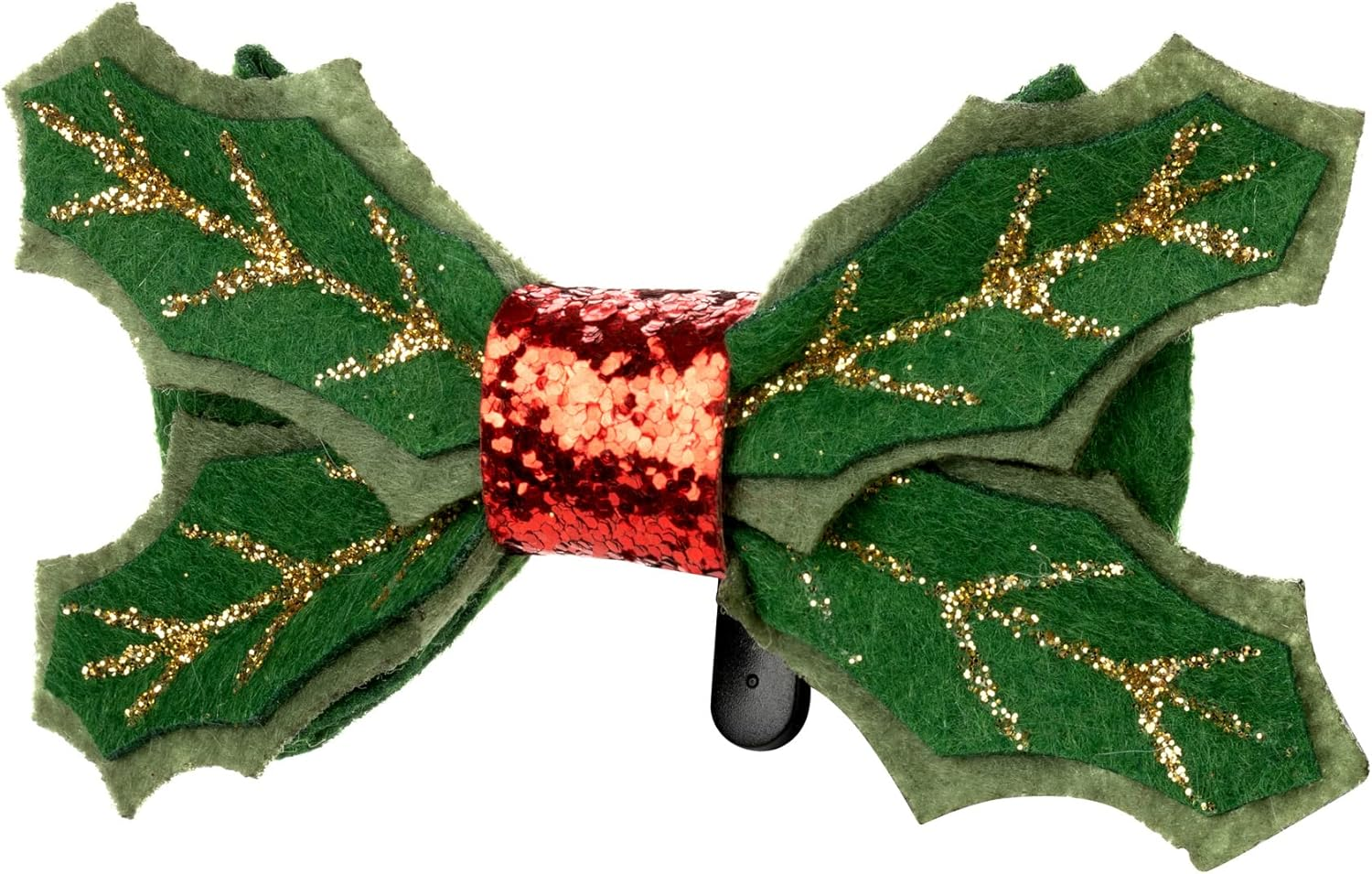 DEMDACO Green and Red Holly Berry One Size Fts Most Polyester Fashion Christmas Hair Clip Accessory image number 5