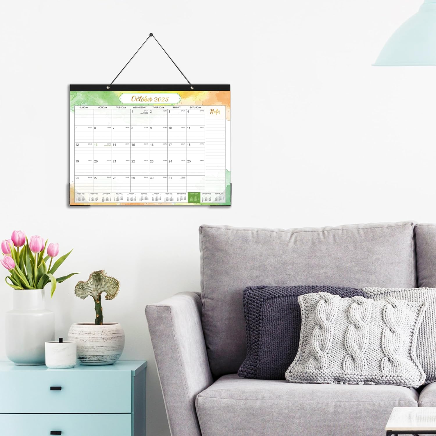 2025-2026 Desk Calendar - JUL 2025 - DEC 2026, 14.6" X 11.4" 2025-2026 Calendar, 18 Months Desk Calendar, Desk Pad, Colorful image number 1