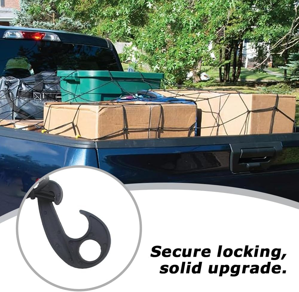 Heavy-Duty Cargo Net, 120X80 Cm Universal Car Net for Pickup Trucks & Suvs, 10Reinforced ABS Hooks, Large Adjustable Elastic Heavy Duty Luggage Net, Secures Roof Rack & Truck Bed Loads image number 2
