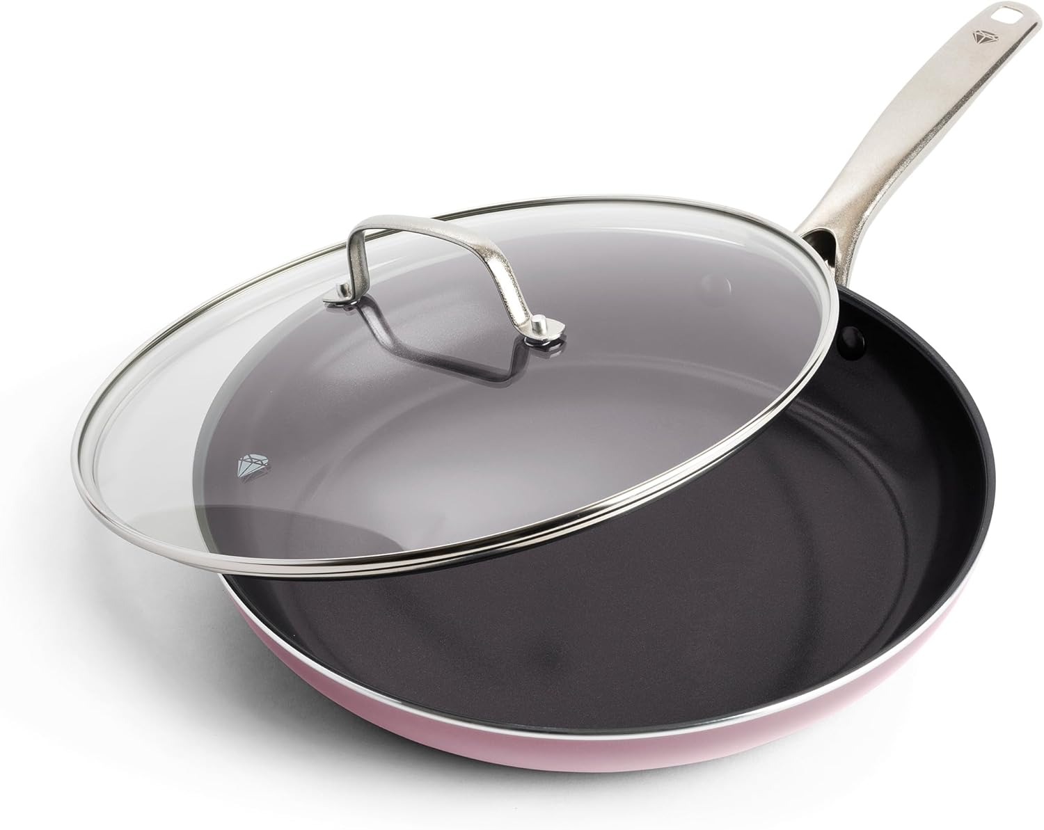 Blue Diamond Gold 4-Quart Saut&eacute; Pan with Lid, Ceramic Nonstick, PFOA- Free, Induction Suitable, Dishwasher Safe, Gold Handle, Black