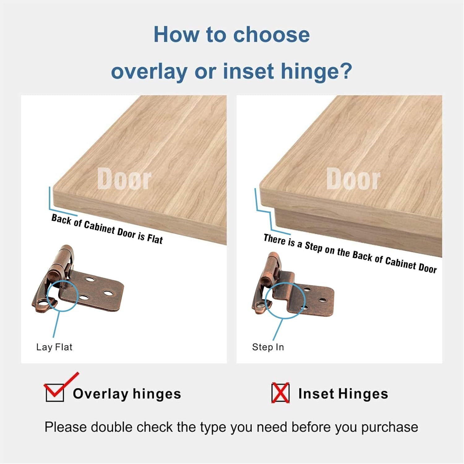 Kitchen Cabinet Hinges Bronze,(10 Pairs/20 Pcs) 1/2 Inch Variable Overlay Self Closing Face Mount Cabinet Door Hinges Hardware for Kitchen Cabinets,Oil Rubbed Bronze image number 6