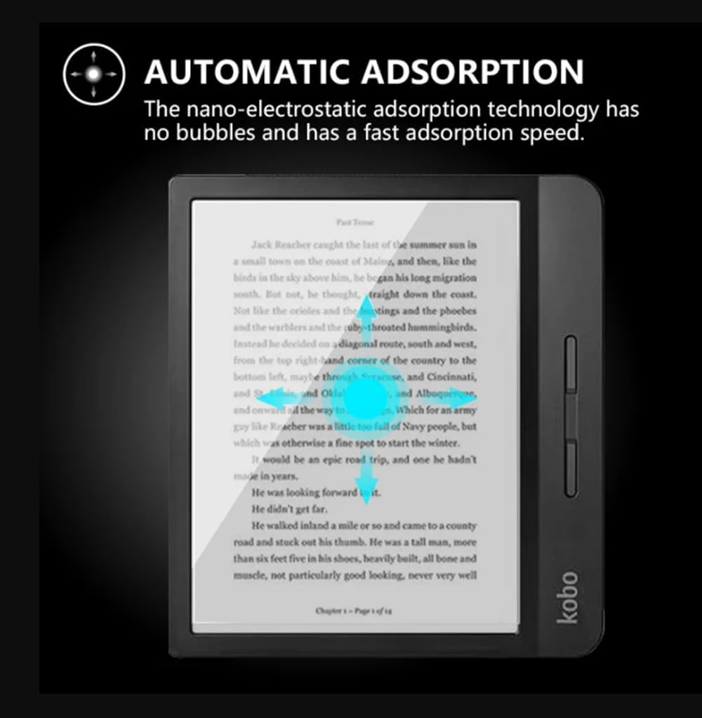 Electro-Weideworld [2 Pack] Screen Protector for Kobo Libra Colour/Kobo Libra 2/Kobo Libra H2O (7 Inch), Tempered Glass, Anti-Scratch, 9H Hardness image number 3