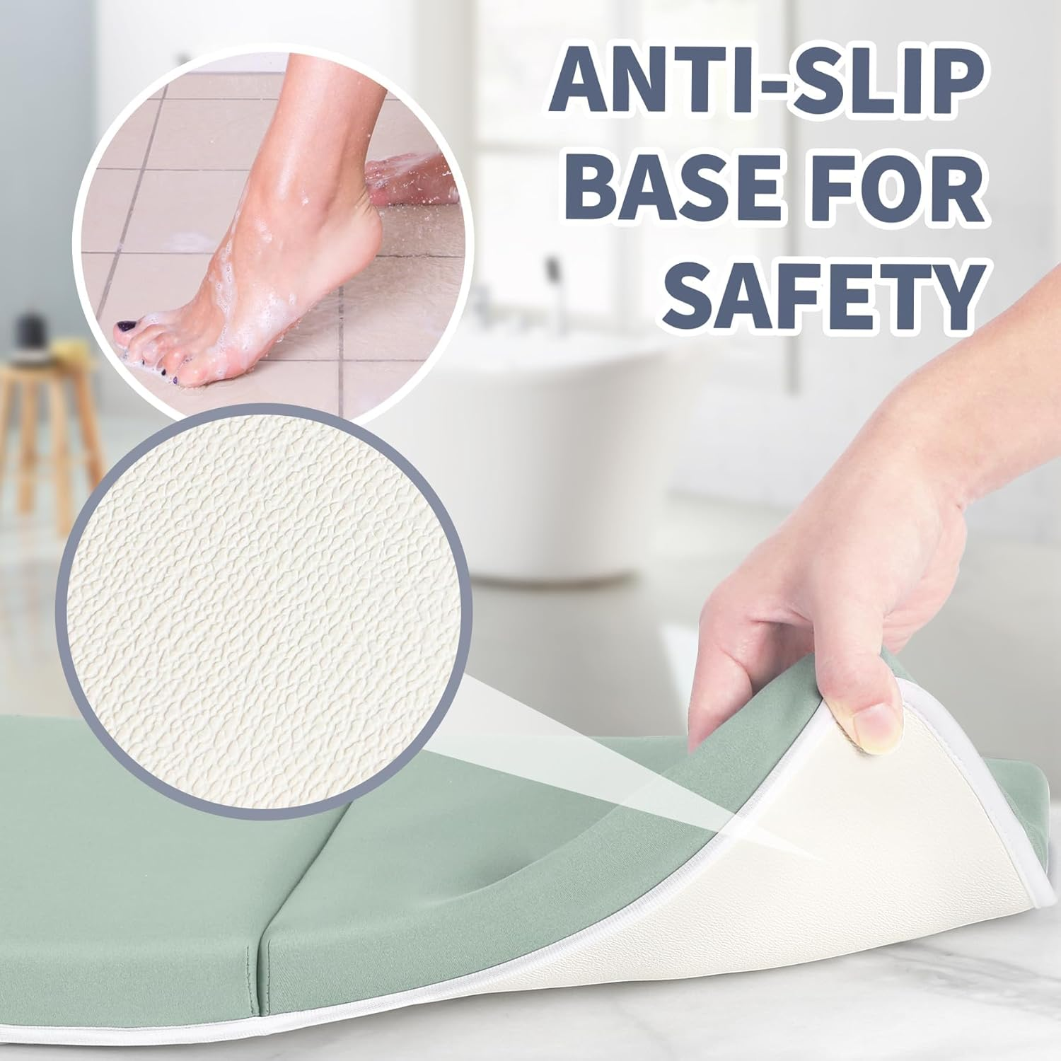 Bath Kneeler and Elbow Rest Pad Set, 3.8Cm Thick Baby Bath Kneeler Pads with Toys Organizer, Anti-Slip Cozy Knee & Arm Support Bathtub Mat, Quick Dry Kneeling Pad for Baby Bath Time image number 1