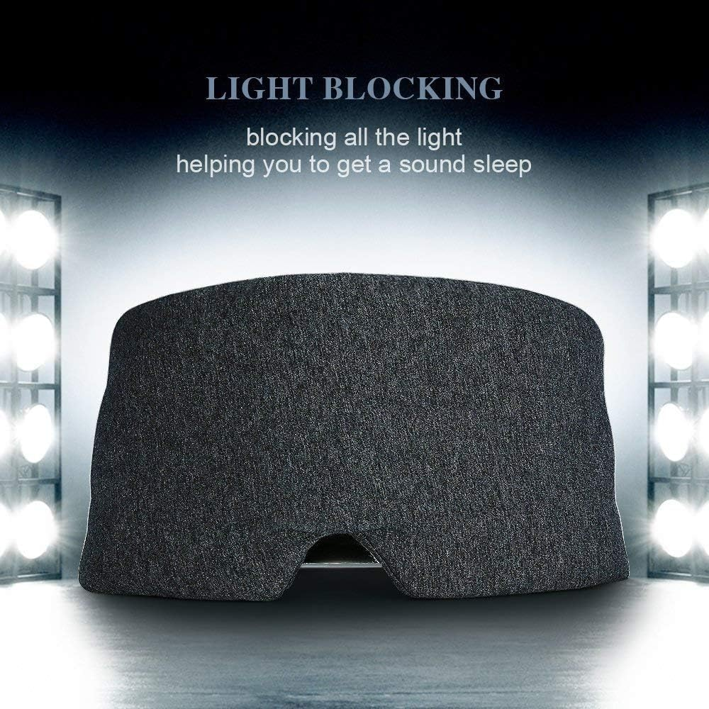 Sleep Mask for Men Women,100% Cotton with Fully Adjustable Strap, Light Blocking Eye Mask for Sleeping, Night Companion Eyeshade for Women Men Kid image number 3