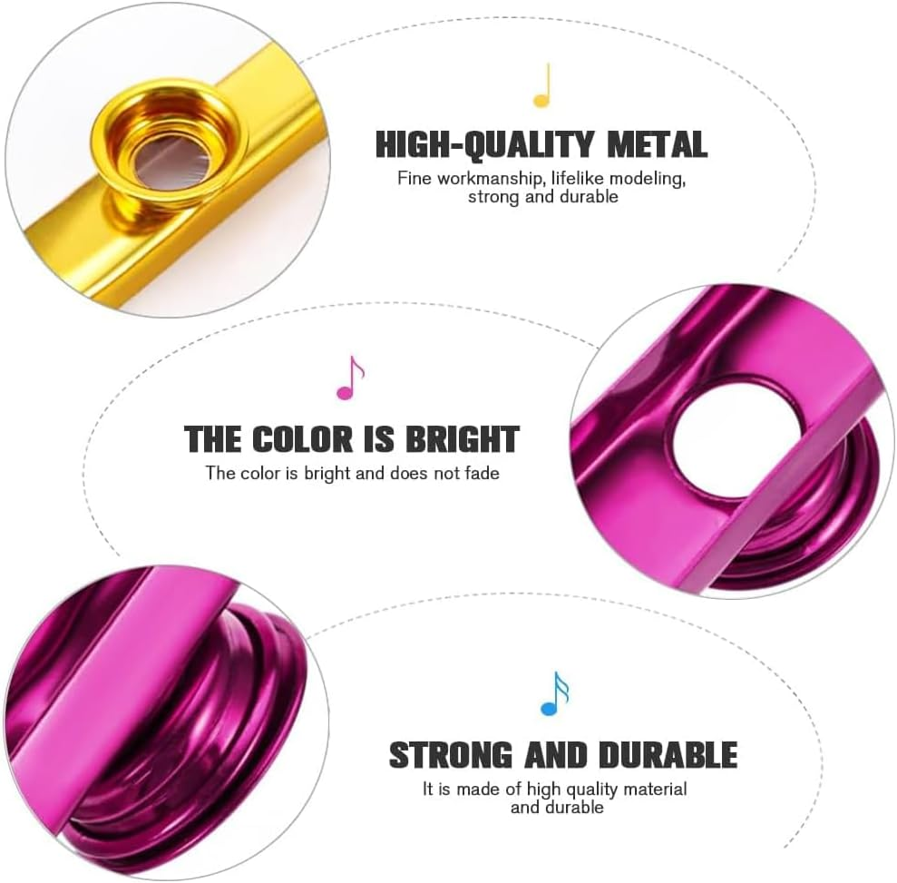 6 Pcs Metal Kazoos, Musical Instruments, Kazoo Flutes, Party Favor, Gift Bag Fillers, Entertainment Gift image number 4