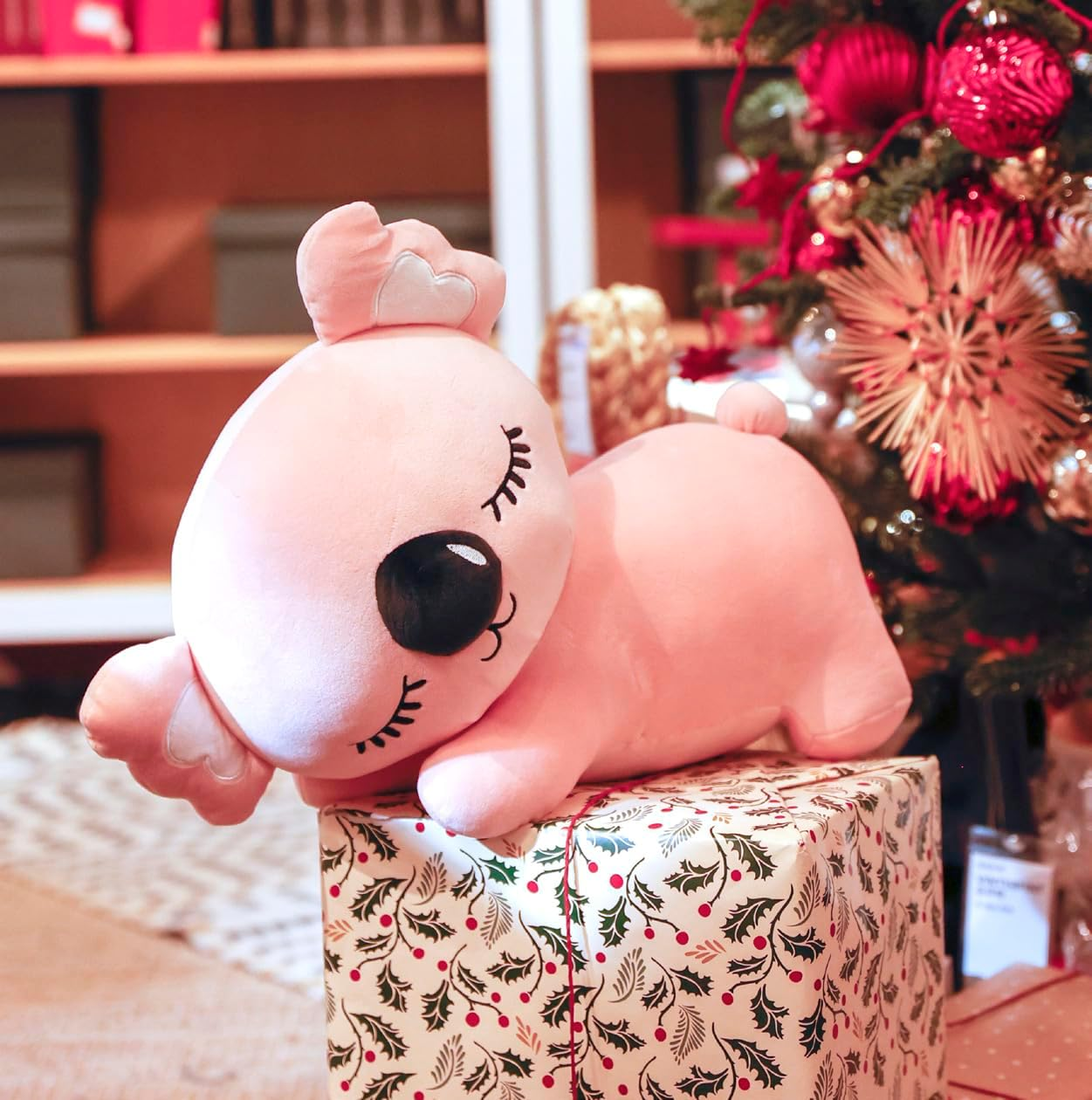 Cute Koala Throw Pillow Plush Toy, 100% Spandex Mink Soft Cushion, Adorable Cartoon Animal Pillow, Perfect for Kids and Adults, 45Cm X 30Cm, Pink image number 6