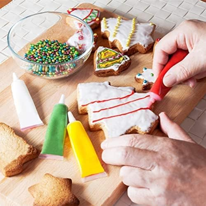 Keepaty Christmas Cookie Cutters for Kids Set of 6 - Xmas Biscuit Cutter Pastry Cutters Christmas Tree Snowman Ginggerbread Man Snowflake Reindeer Head Shapes for Baking image number 1