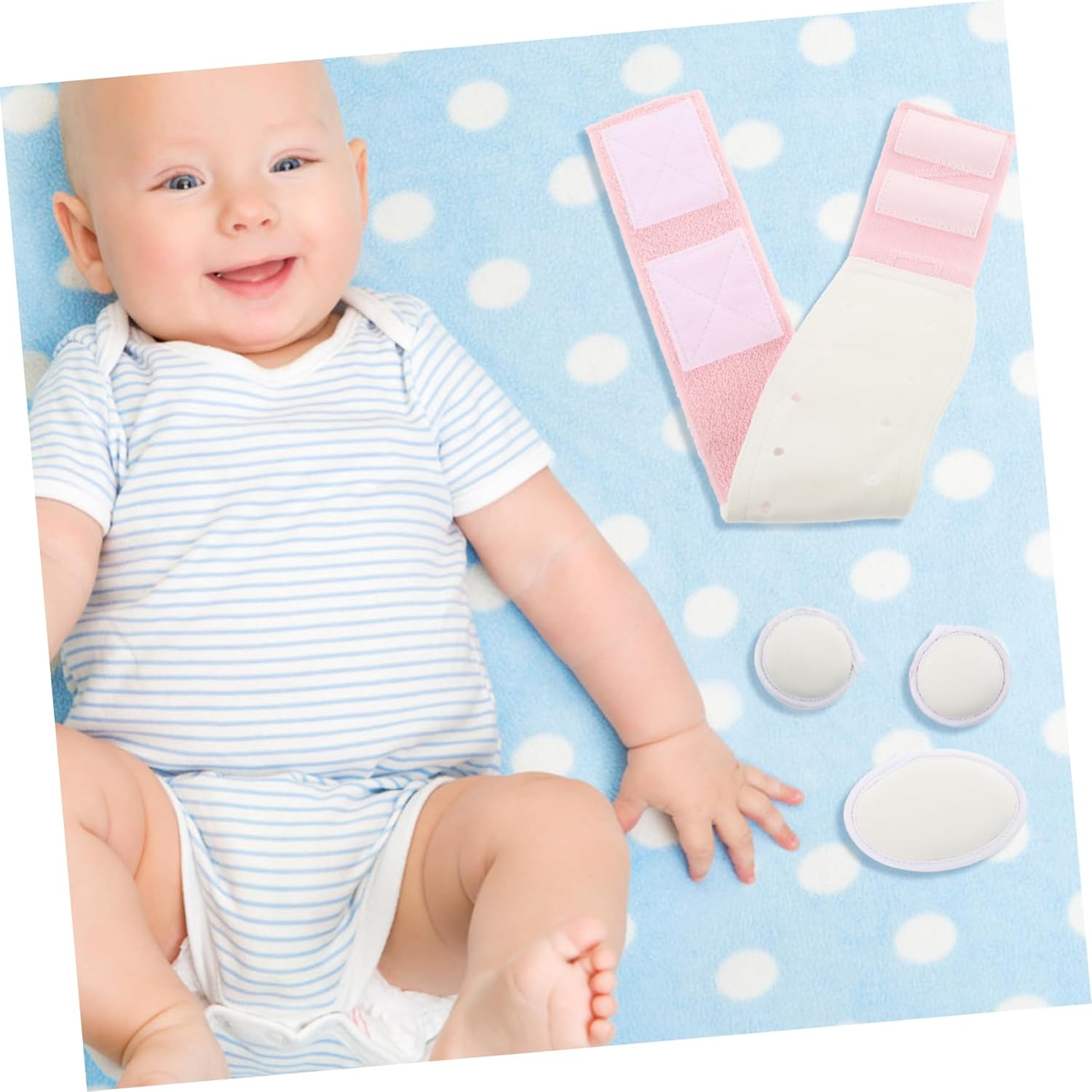 1 Set Belly Band Breathable Umbilical Support Belt for Comfort Navel Protection and Abdomen Warmth Soft Skin Friendly Material - Pink image number 5