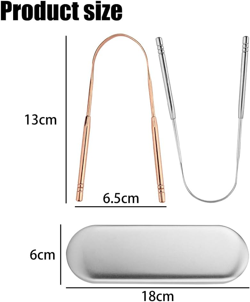 Geli 2 Pack Tongue Scraper for Adults and Child,Reduce Bad Breath, Tongue Scrubber, Easy to Use, Tongue Cleaner for Oral Care & Hygiene