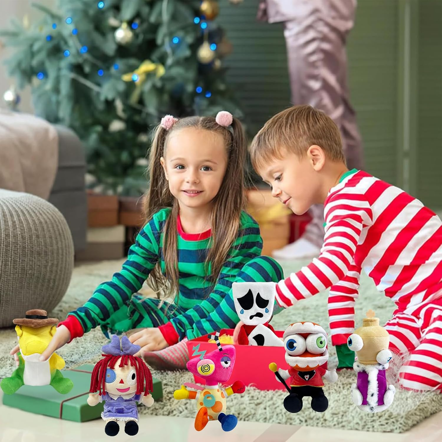 POPOYU Digital Plushies Stuffed Plushie Doll, the Amazing Circus Jumper Plush Toys, Cute Soft Stuffed Figure Plush Doll for Kids Boys Girls TV Fans Birthday Gifts image number 1