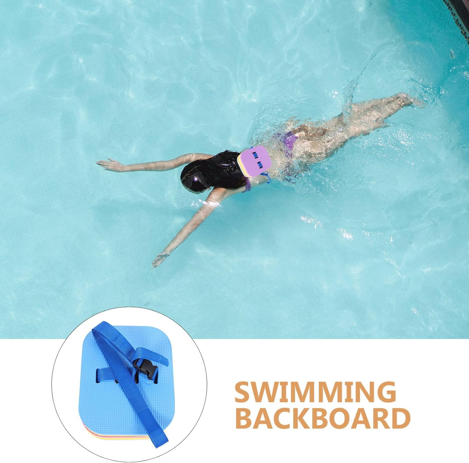 Yardwe Swimming Board Swim Back Bubble Swimming Training Float Back Bubble Float Back Float Swim Aid Float for Swimming Swim Training Kickboard Floating Swim Float Swim Trainer Eva image number 4