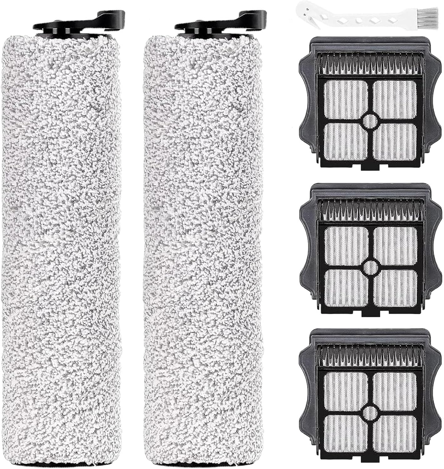 Ifloor5 Roller Brush Replacement for Tineco Ifloor 5 and Floor One S5 Cordless Wet Dry Vacuum Cleaner Including 3 Pack Vacuum HEPA Filters