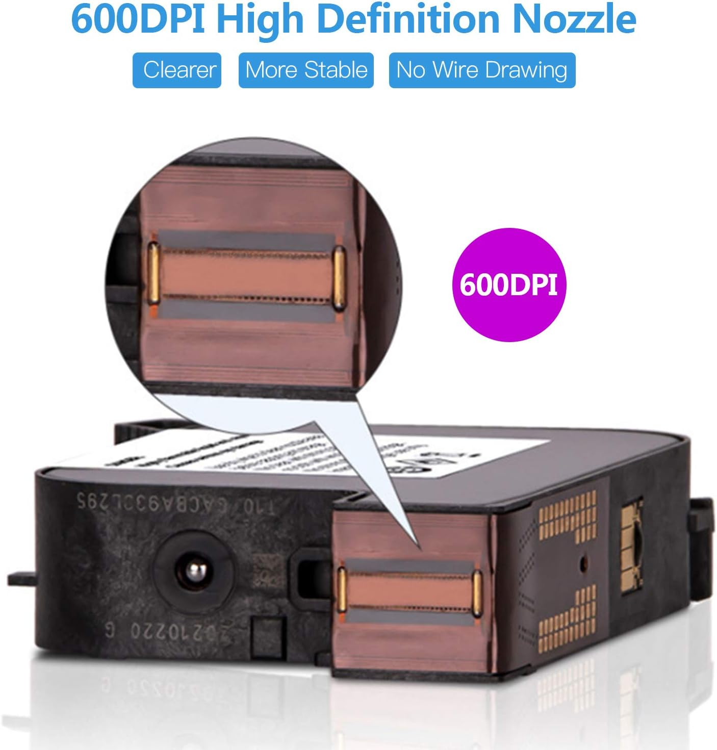 Ink Cartridge Replacement Quick-Drying 45Ml for MX3 M10 D10 Handheld Inkjet Printer(Yellow)