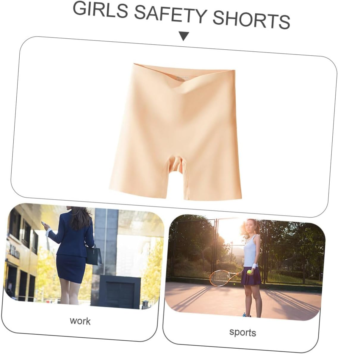 Healeved High Waist Seamless Safety Pants Women Underskirt Shorts Tummy Control Slimming Short Leggings Skin Tone L Large Breathable Lightweight for Daily Wear Khaki image number 6