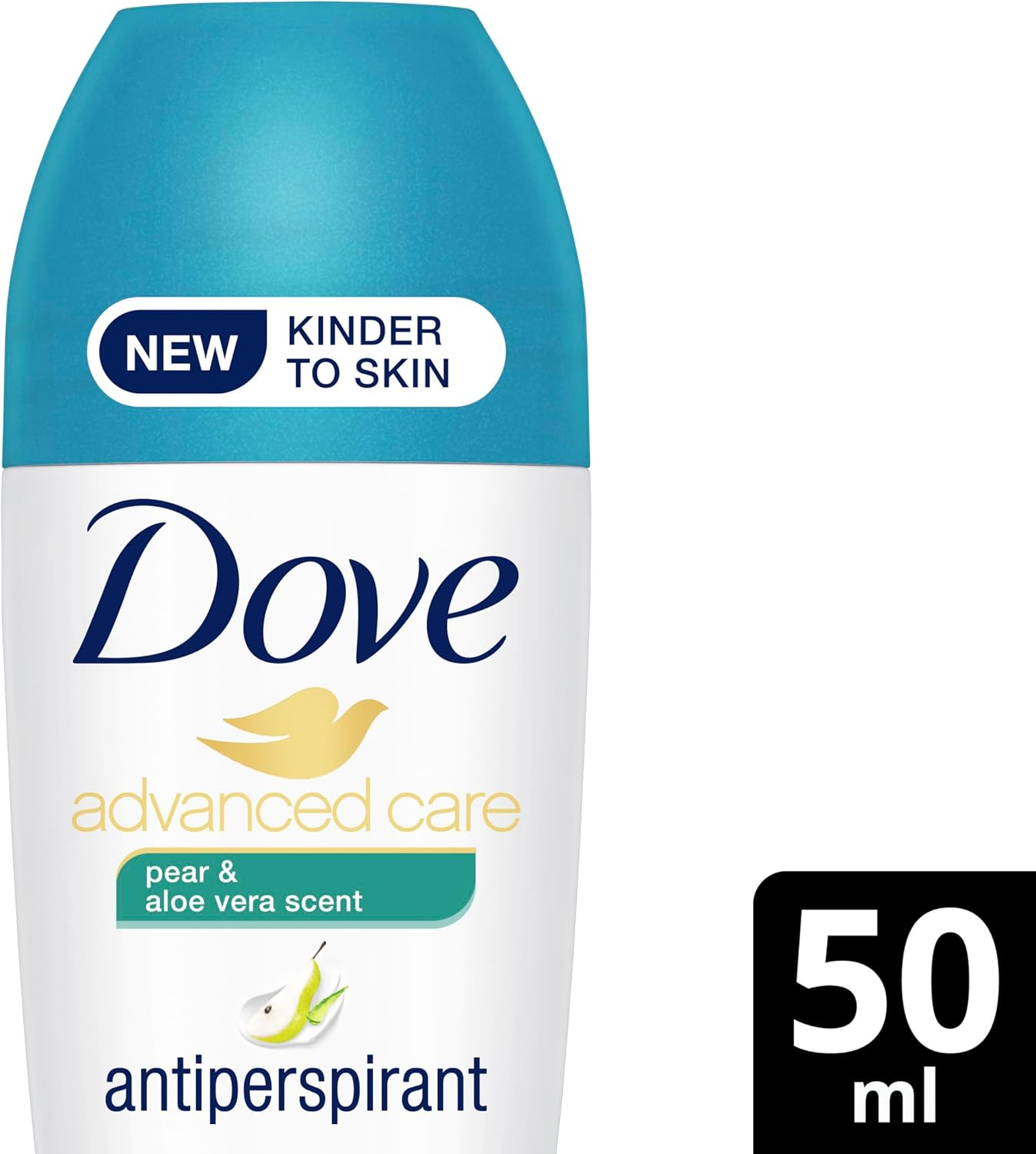 Dove Dove Advanced Care Go Fresh Anti-Perspirant Deodorant Roll-On for 48 Hours of Protection Pear and Aloe Vera Scent with 1/4 Moisturising Cream and Caring Oil 50 Ml image number 1