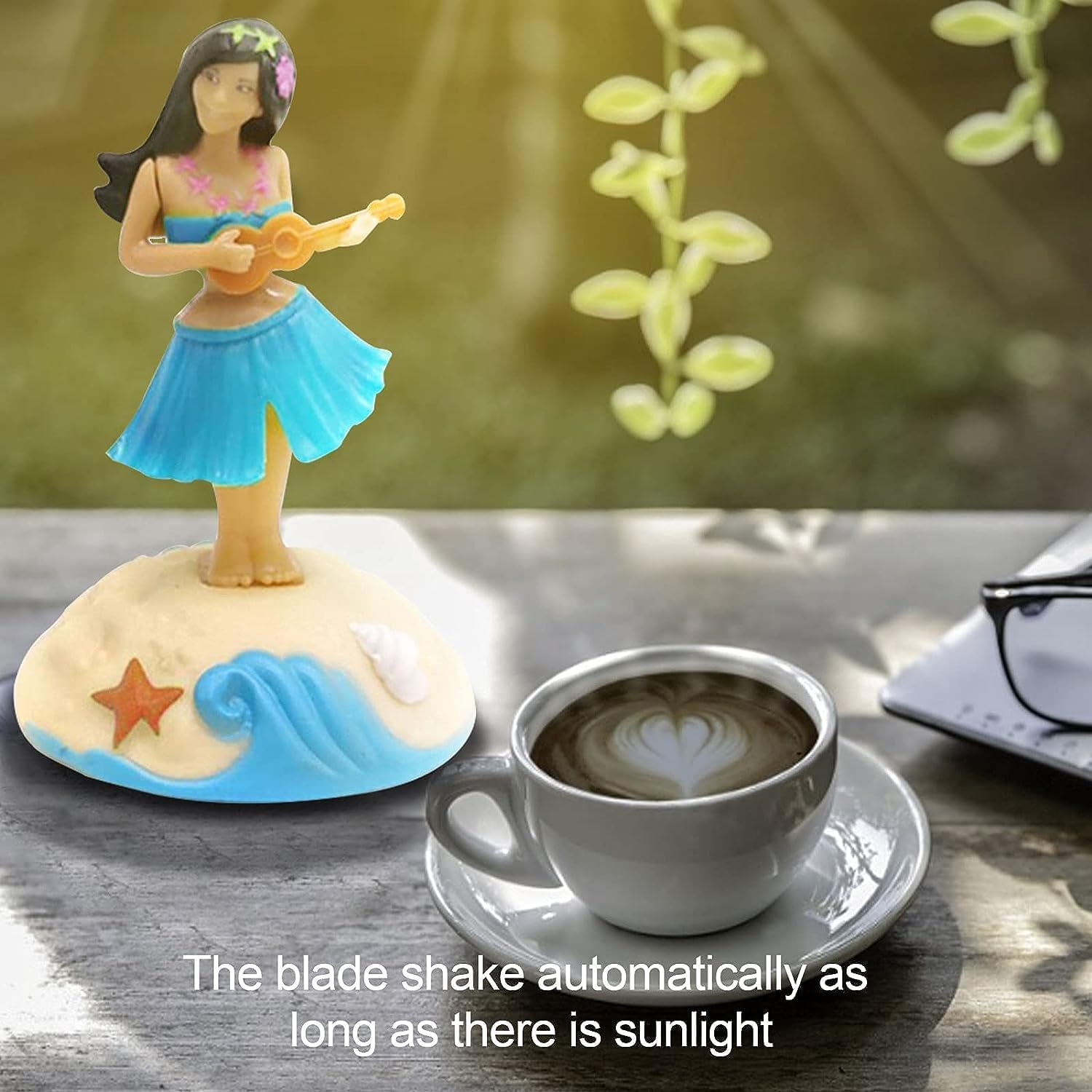 Solar Powered Dancing Figures Decoration - Solar Shaking Head Ornaments Hula Girl - Solar Powered Car Dashboard Interior Decoration Desktop Ornaments Dancing Toy Shaking Head Figure Toy Car Interior H