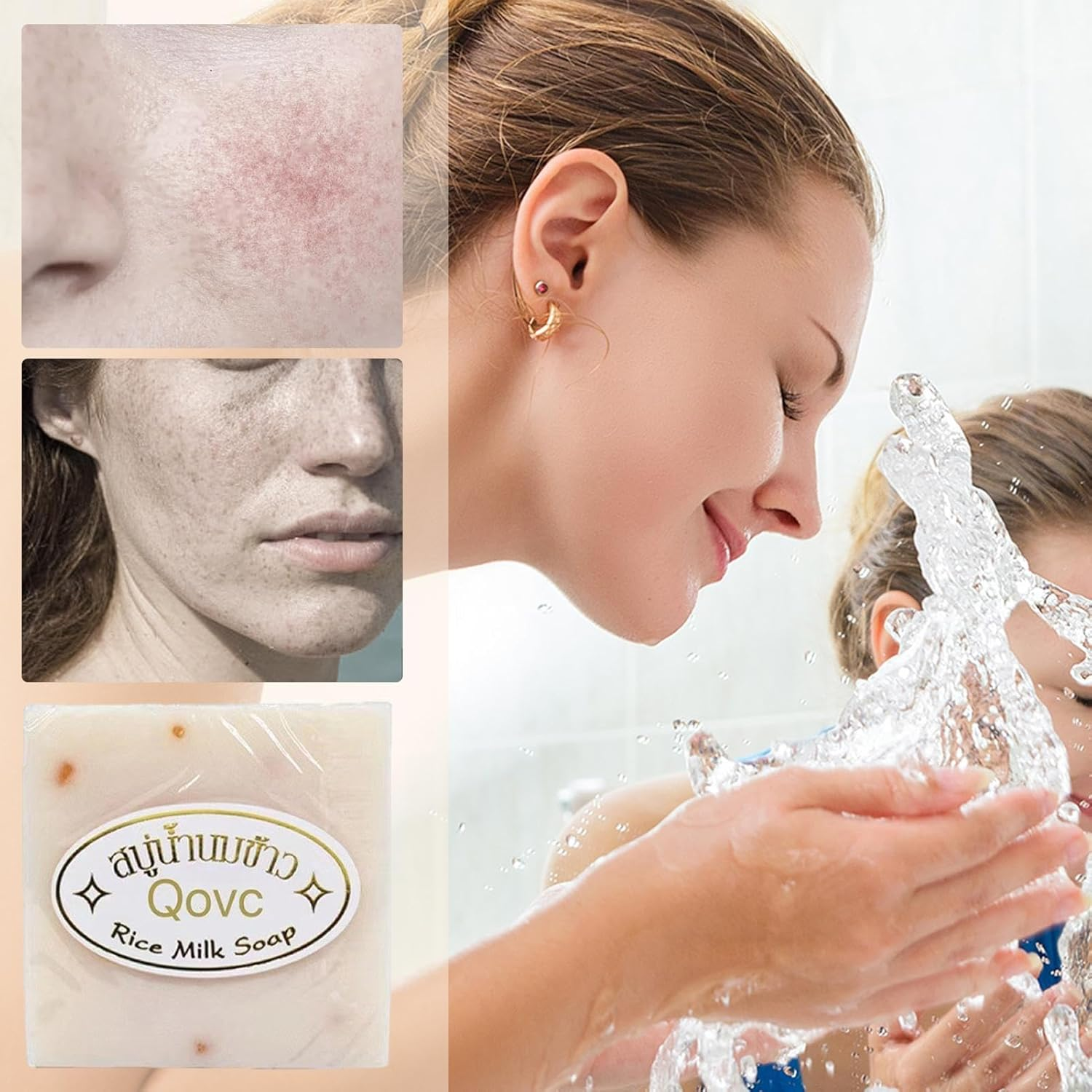 Thai Rice Soap - Multi-Functional Cleansing Bar for Washing Bathing,Travel-Friendly Beauty Product for Hand Washing, Removing Make-Up, Washing Face, Bathing, Shaving image number 6