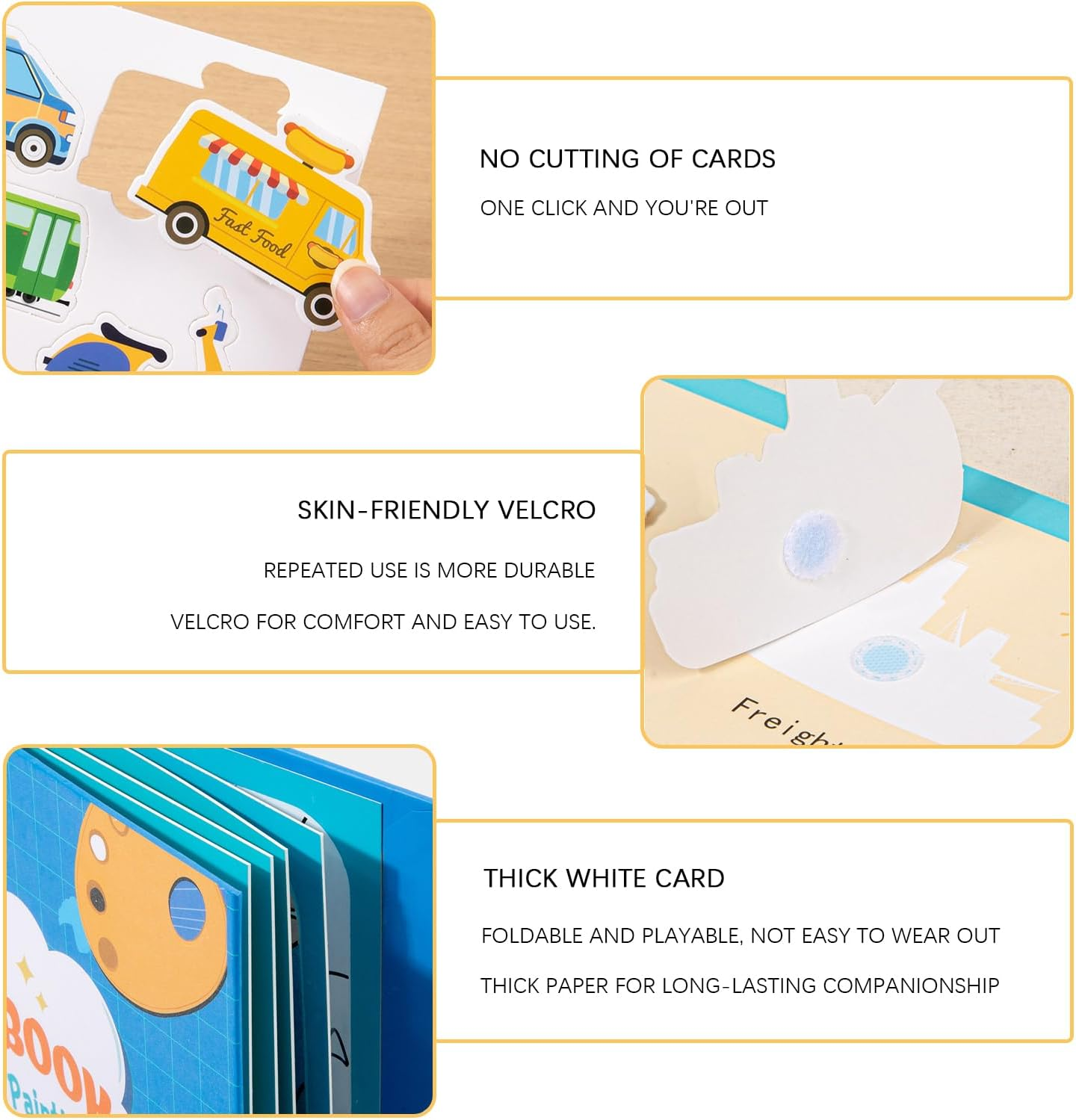 Montessori Busy Board, Water Coloring Books, 2-In-1, 2 Pack: Animal &Traffic Themes, Mess Free Travel Quiet Books for 36 Months - 6 Years, Kids Learning Educational Sensory Toys, Birthday Gifts image number 6