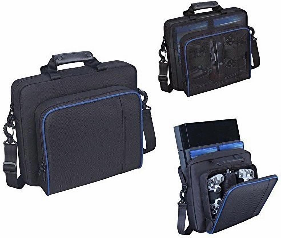 PS4 Case, Travel Case Playstation 4 Carrying Case, Waterproof Nylon Bag with Adjustable Strap, Protective Shoulder Bag for PS4, PS4 Pro, PS4 Slim image number 6