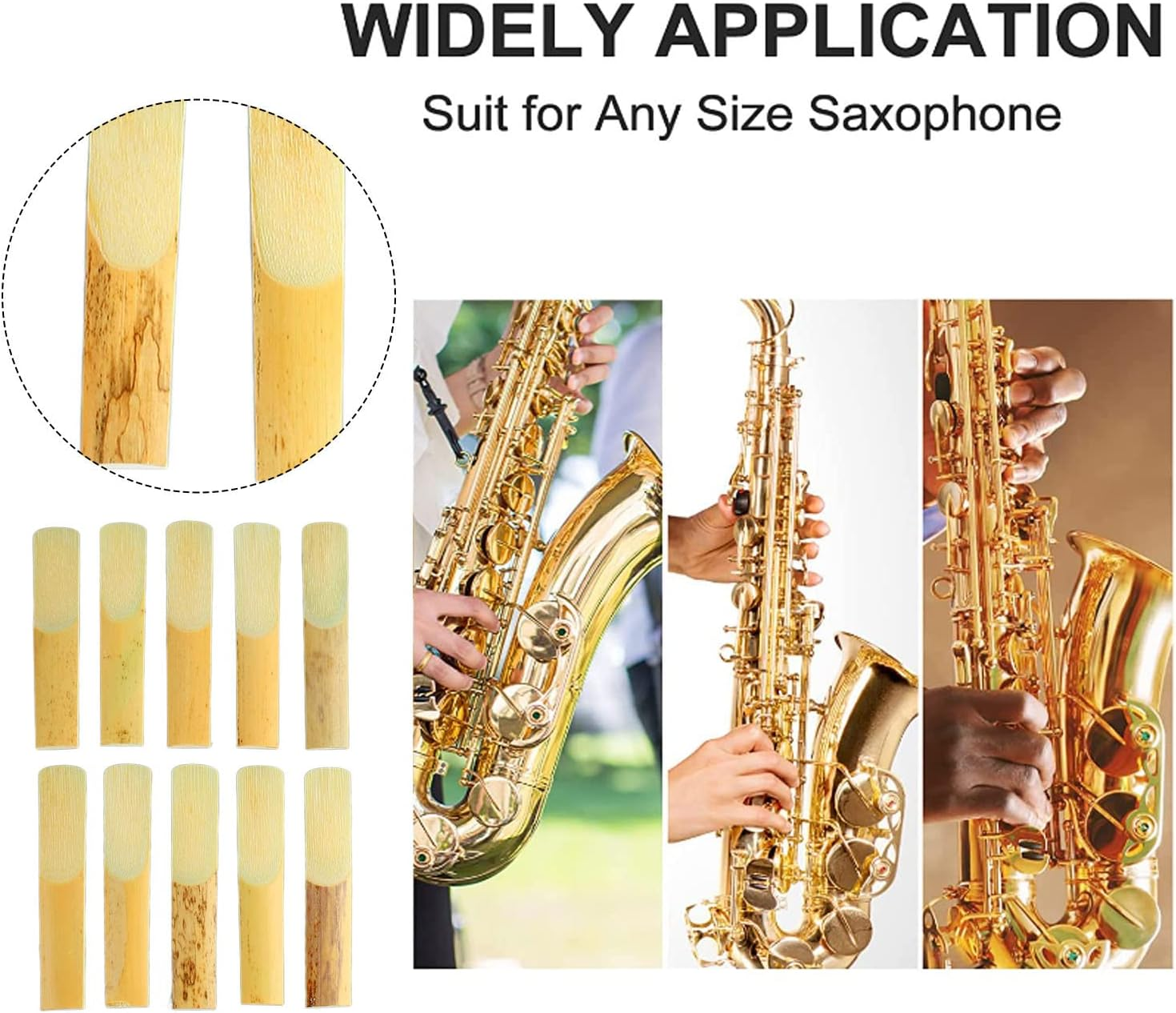 Eb Clarinet Reed Set, Practical and Stable Portable Professional Eb Clarinet Reed 10 (Size 2) image number 2