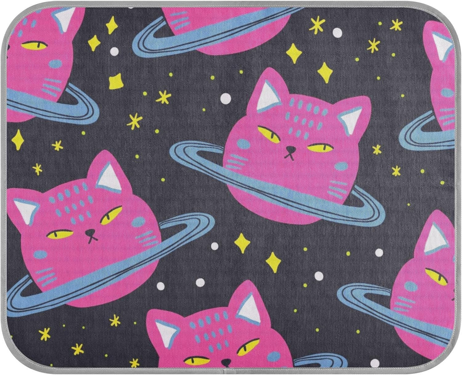 AIXIWAWA Cat Planet Pet Cooling Mat for Cats Dogs Print, Summer Self Cooling and Sleeping Pad Medium Size Non Toxic image number 5