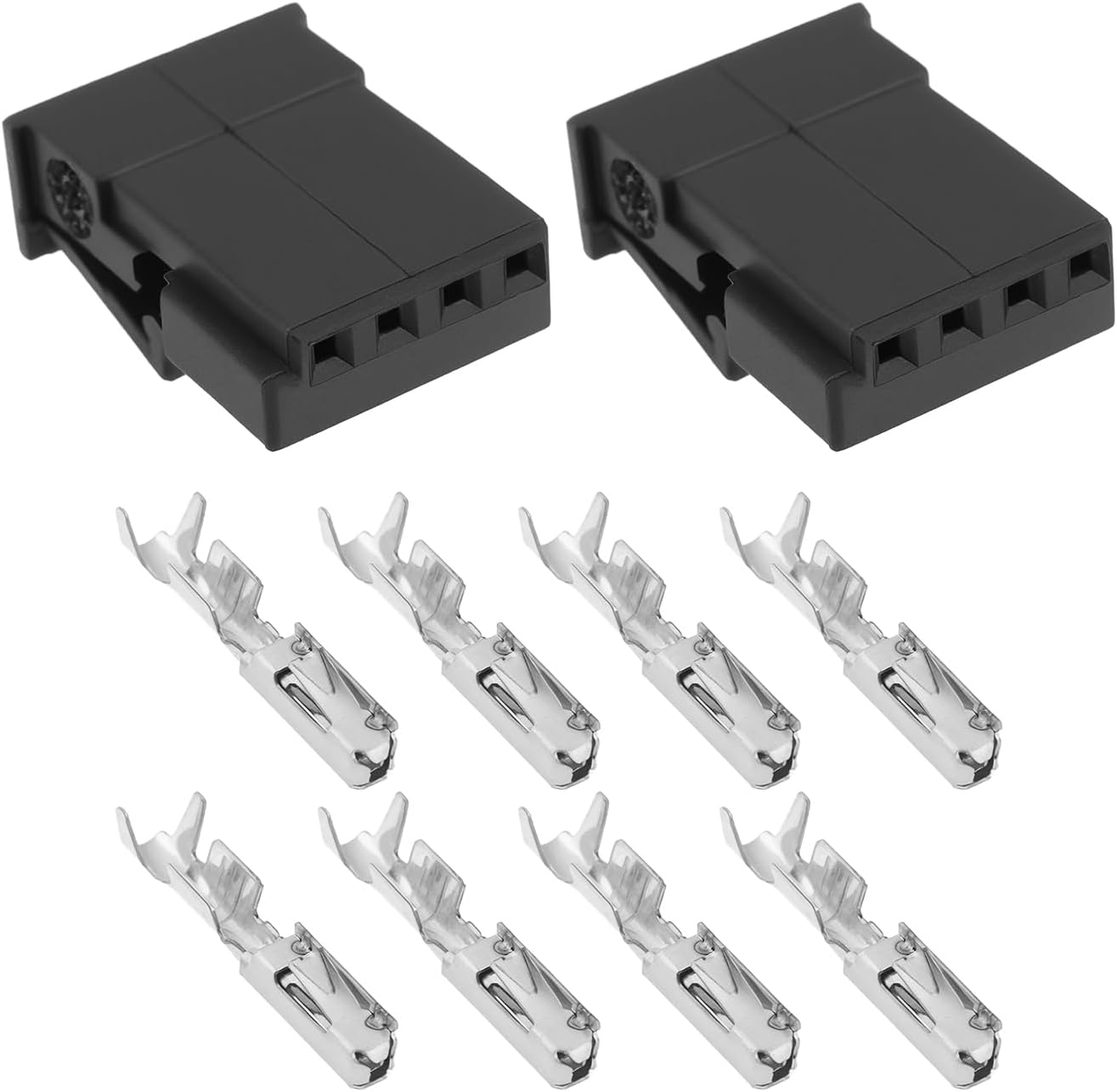 Emsea 2PCS 4-Pin Automotive MQS Sensor Plug Harness Connector Compatible with BMW OE 8377234 968813-1 with Terminals 16.7X12.3Mm Automotive Electrical Sensor Harness Plug image number 1